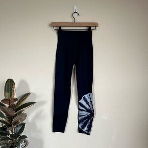 Tory Burch Sport Navy Tie Dye Seamless Leggings